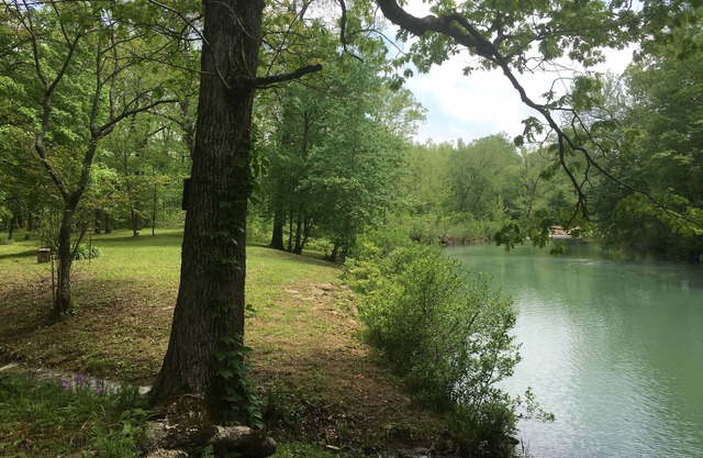 Merging Waters - Native Stone, couples cabin in the Ouachita Mtns.