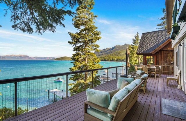 Mesmerizing Meeks Bay | Outdoor Waterfront Deck