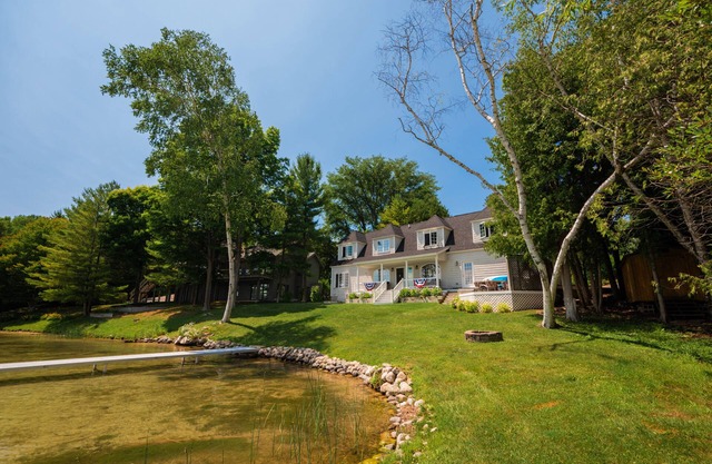 Mid August dates still available. Waterfront home directly on Lake Leelanau