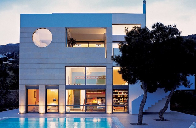Minimal Blue Villa, Polytechnic Settlement, East Attica, Greece