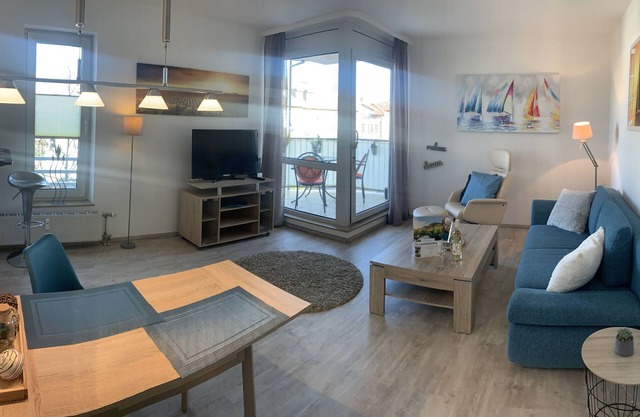 Modern 2-room apartment in the spa area - balcony, WLAN, TV, spa area