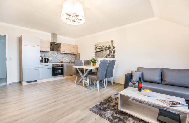 Modern apartment/apartments in a prime location on the market square in the seaside resort Ueckermünde