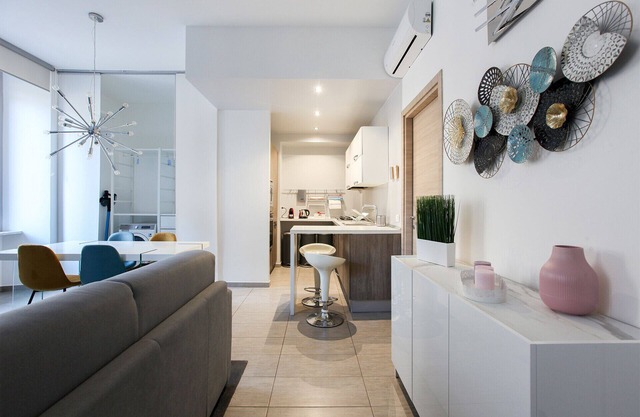 Modern apartment close to shopping district
