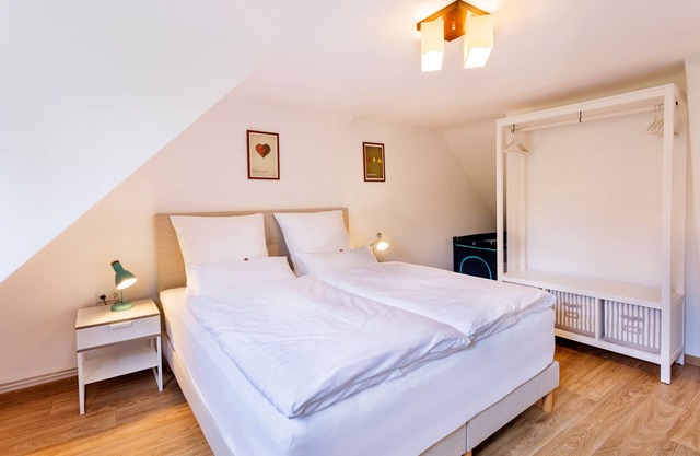 Modern apartment in a half-timbered house in the city center