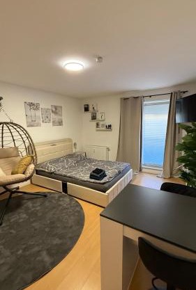 Modern city apartment with parking