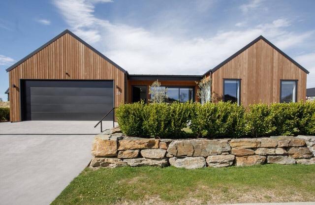 Modern family home with mountain views