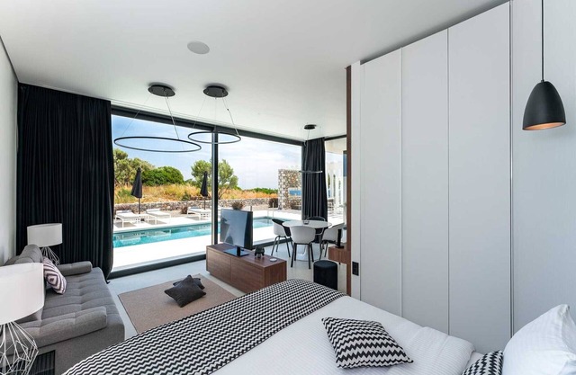 Modern Rhodes Villa | 1 Bedroom | Villa 6.4 | Great Sea Views | Jacuzzi | Close.