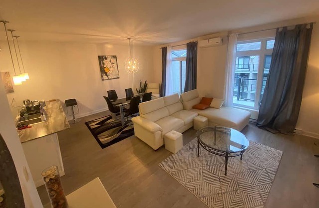 Modern spacious condo, lots of light, between Montréal & beautiful Laurentians