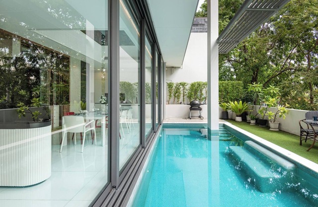 Modern Luxury Poolhaus with Lift