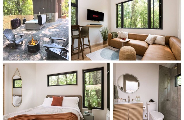 Modern Tiny Home 4 mile drive to DT w/Hot Tub