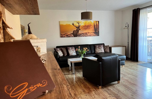 Modern two-room apartment for up to four people with modern kitchen equipment