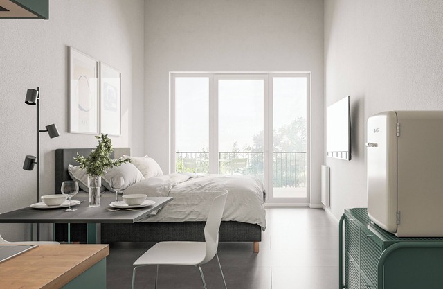 Modern vacation apartment in Rammingen. Amusement park and thermal baths nearby