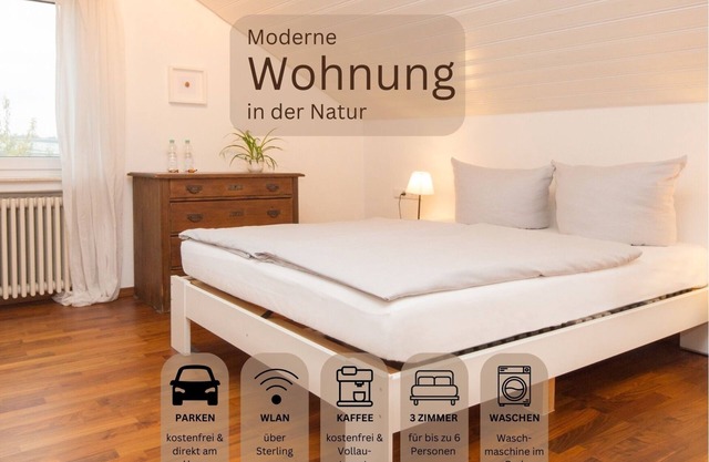 Modern vacation apartment in the countryside - 3 bedrooms and 1.5 bathrooms