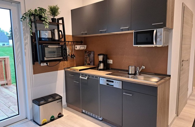 Modulhaus, 45 qm, 1 Schlafzimmer, Badezimmer mit Dusche und WC, Max. 4 Personen