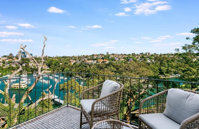 Mosman Bay - MOS17 - Mosman Street - Bright 1BR with Balcony Sparkling Mosman Bay Views Near Ferry Cafes