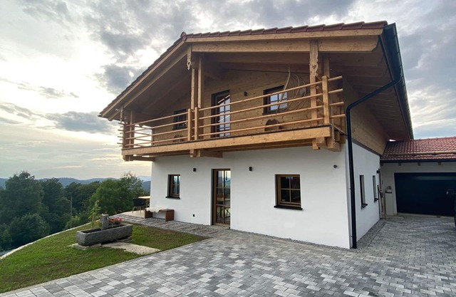 Mountain chalet view
