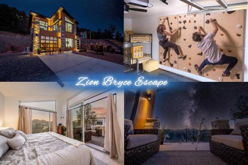 Mountainside Retreat Climbing Wall Zion Bryce 3BR Stargazing Firepit EV