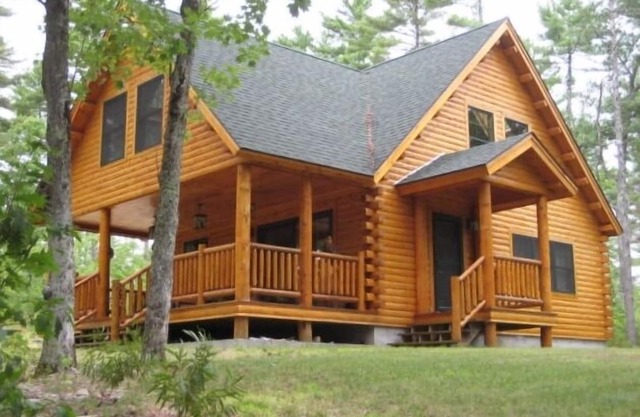 Mousam Lake Lodge Decorated 3 Bedroom Log Cabin W/Sandy Beach
