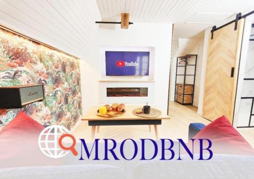MRODBNB - Appart Neuf - Vue Mer - 25m Plage & Resto - Ciné - cheminée - Popcorn