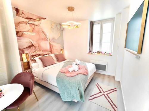 MRODBNB - Escapade Romantique - Appart Neuf- 25m Plage & Resto - Ciné - Popcorn - Ciel de Pluie XXL