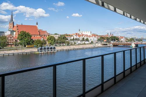 Nad Odrą Szczecin - luksusowy apartament z widokiem na Odrę, tarasem i klimatyzacją