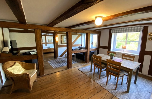 Nature and tranquillity - in a historic thatched farmhouse with a large garden