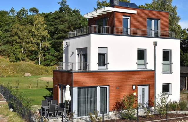 Naturpark-Ferienhaus-See-Fasssauna-Kamin-5 stars-110m² - holiday home Egret