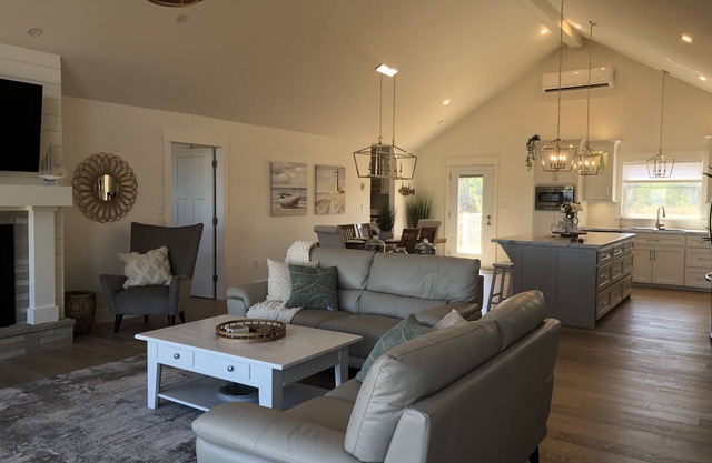Nearly new three bedroom beach house on beautiful beach .