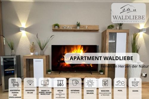 NEU Exklusives Apartment Waldliebe mit Indoor-Pool, Sauna, top Lage und Ausblick in die Natur, Hunde willkommen