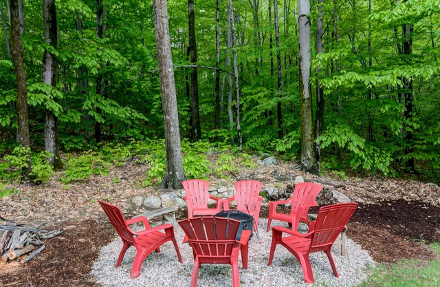 New dog-friendly home with firepit, deck, grill & WiFi - walk to lake beaches