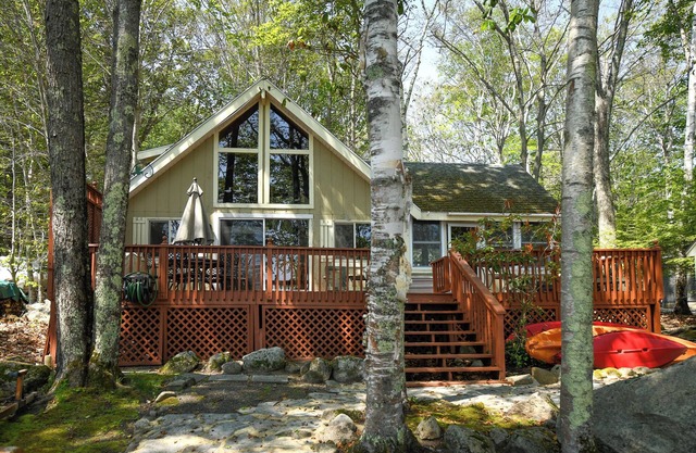 New for 2025! Frye Island Gem with Dock, Firepit, & Sandy Beach!