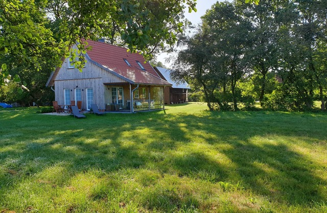 New holiday home on an old farm plot directly on the nature reserve