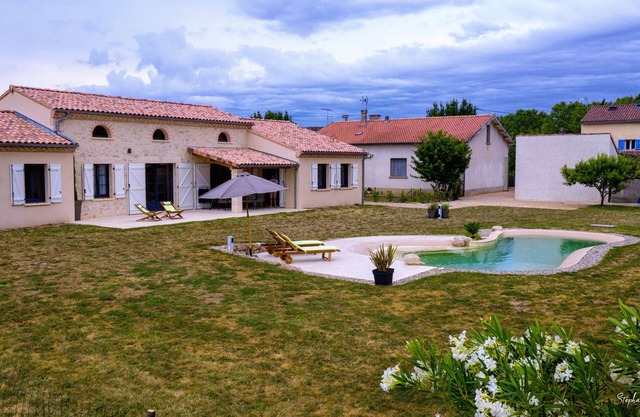 New house with swimming pool
