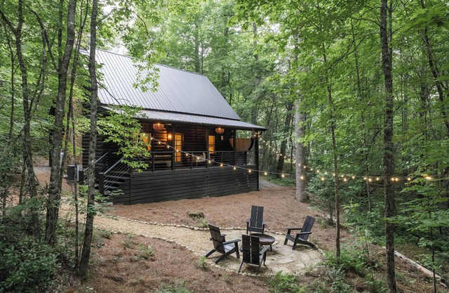 NEW Luxury Cabin w/Hot Tub + Fire Pit, 18 Min to DT BR