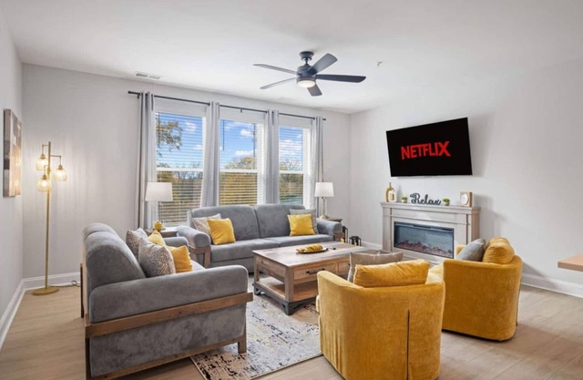 New Luxury Condo w/Rooftop Terrace, EV Charger, Walk to Downtown Wake Forest!