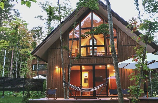 New Open Karuizawa Style Villa HIKARI Private yard Luxury kitchen BBQ bonfire/Kitasaku-gun Nagano