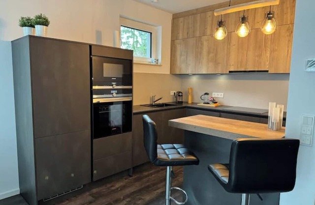New sunny apartment near the lake just outside Berlin with plenty of space to relax