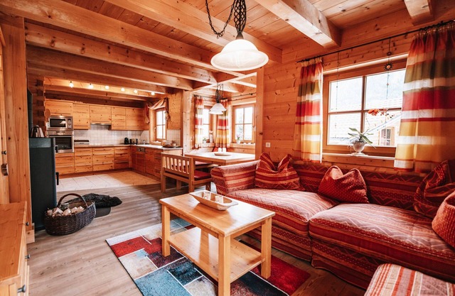 New wooden house in the middle of a skiing area