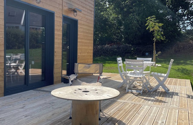 New wooden seaside house