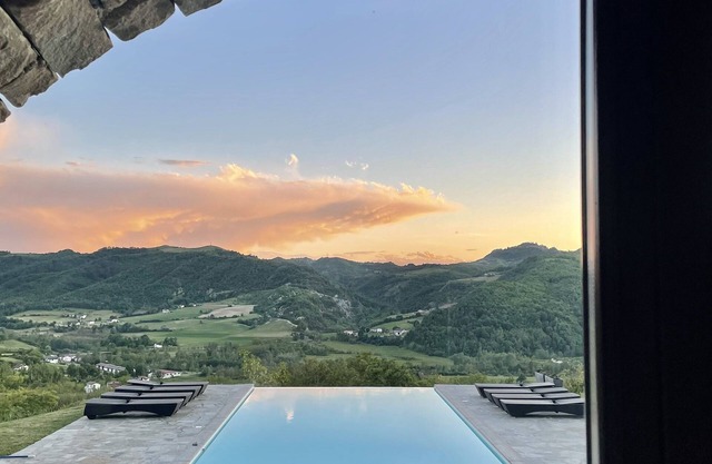 Newly built authentic stone house with infinity pool