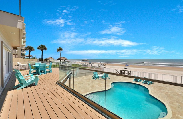 Newly-renovated beach home w/private pool, deck, balcony, gorgeous ocean views