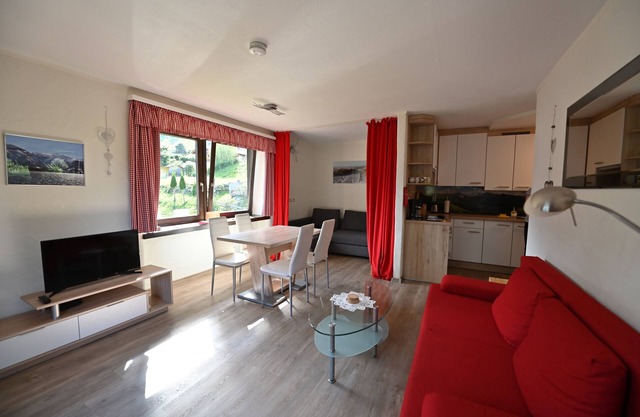 Newly renovated with spectacular views and skiing from October till May.
