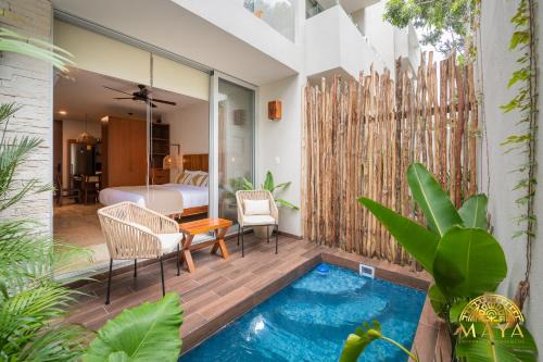 NHOA 108A Lux 2BR Condo Plunge Pool in Aldea Zama