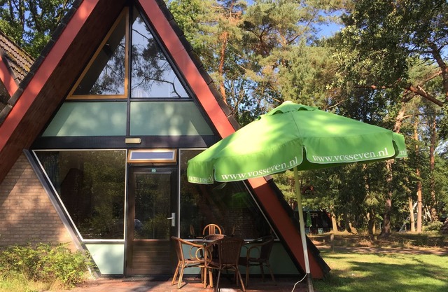 Nice house with a terrace, located near a pond