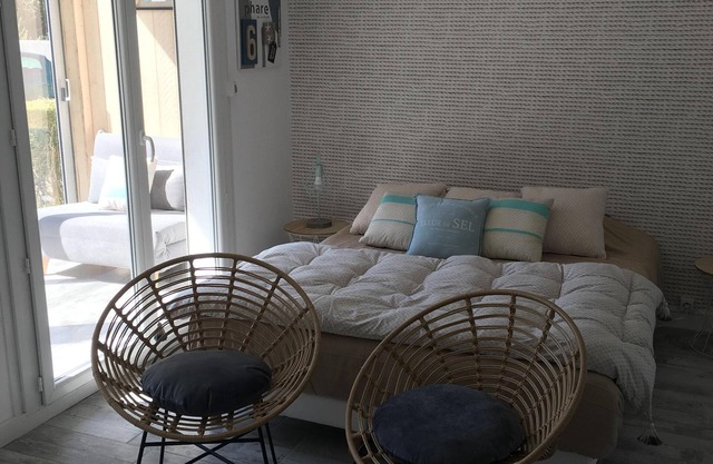 Nice Studio renovated to 50 m from the sea in private residence