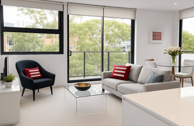 North Ryde- MP001 - Saunders Close - Executive 1BR with Balcony Resort Facilities Near Macquarie Centr