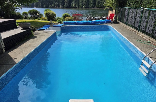 ocean dock and pool art villa
