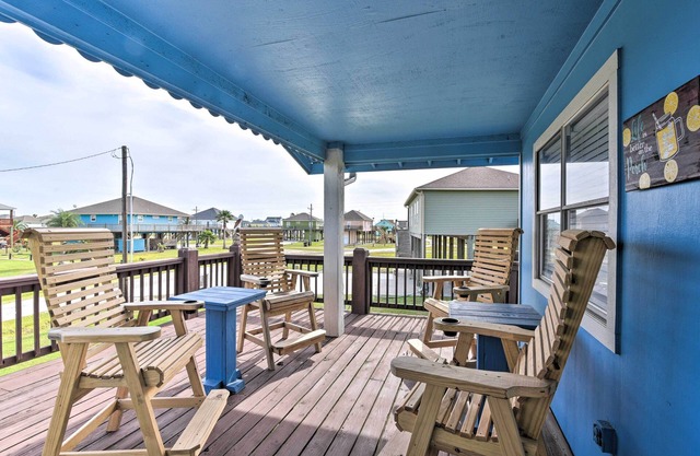 Ocean View, Deck: Colorful Crystal Beach Home!