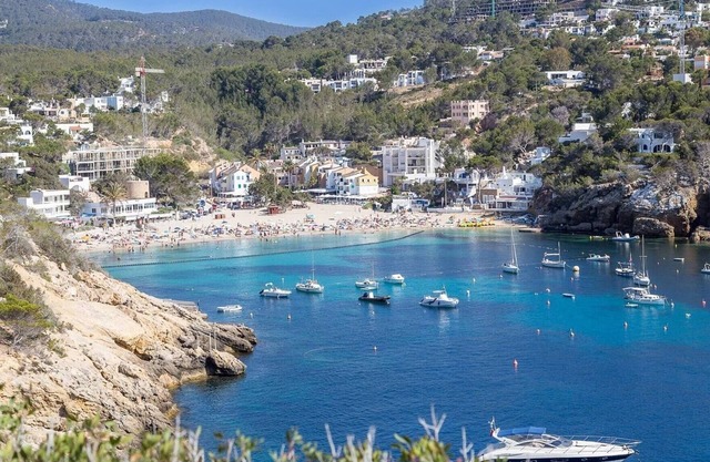 Oceanfront Retreat in Sant Josep de sa Talaia with Shared Pool