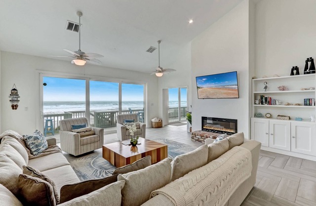 Oceanfront Paradise | Unwind w/Mesmerizing Ocean Views |Sun-Soaked Deck |2 Suites |Private Yard